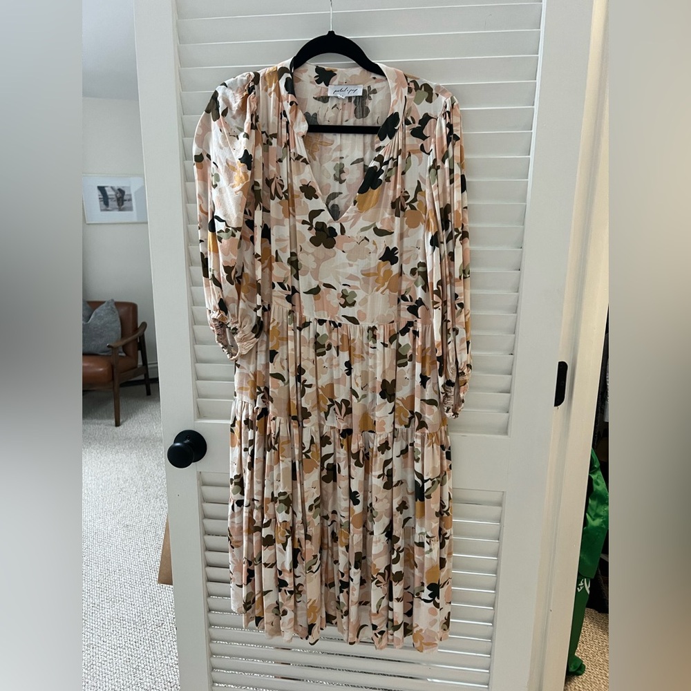 Petal & Pup Cream Pleated Maxi Dress 2